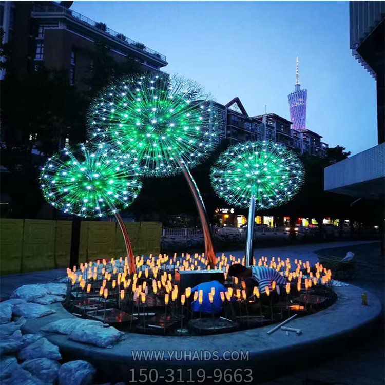 不锈钢灯光蒲公英城市街道亮化景观博鱼网页版