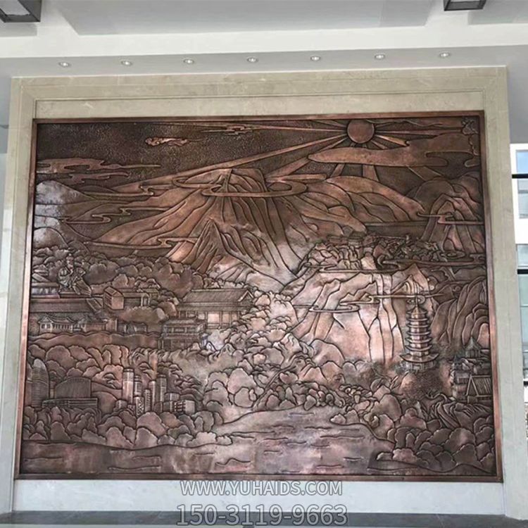 室内别墅铜雕影壁壁画博鱼网页版