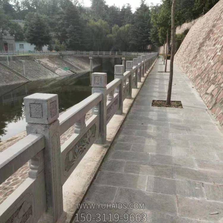 城市河道护栏石栏杆，花岗岩石刻栏杆博鱼网页版