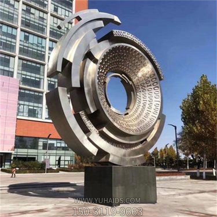 城市广场酒店不锈钢镜面水景造型摆件博鱼网页版