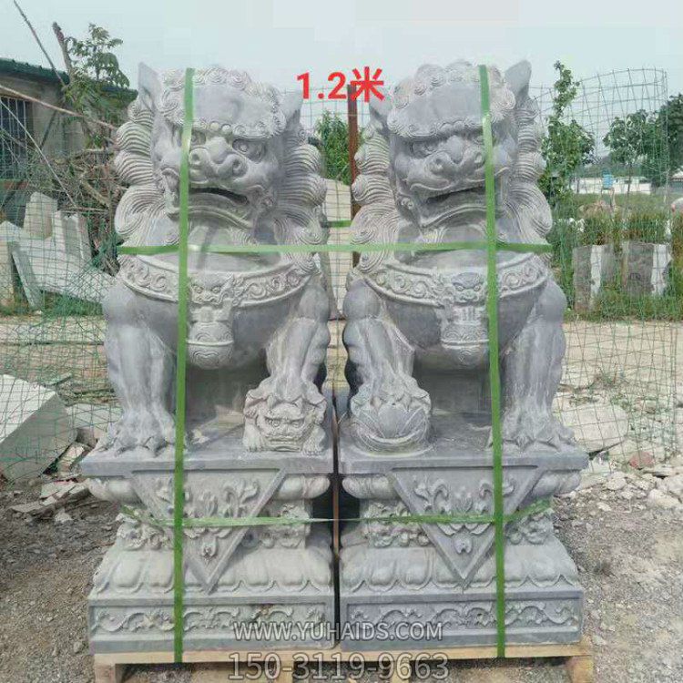 庭院小区大型大理石砂石花岗岩石雕镇宅招财石狮子博鱼网页版