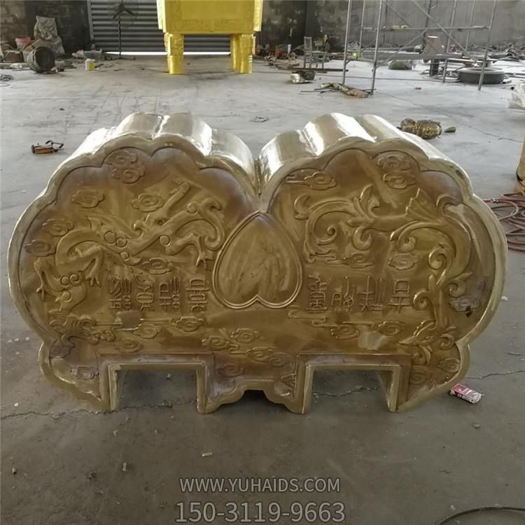 景区户外摆放黄铜铸造同心锁博鱼网页版