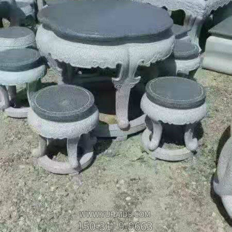庭院户外摆放青石仿古圆鼓石桌石凳博鱼网页版