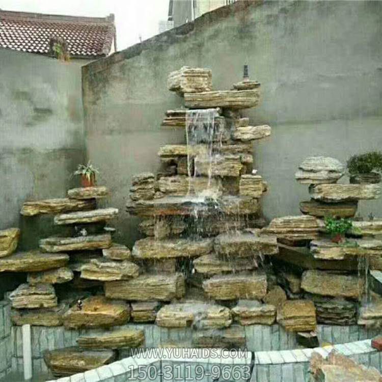 纯天然创意流水摆件千层石庭院摆件博鱼网页版