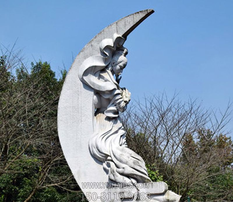 城市广场大理石嫦娥奔月神话故事石博鱼网页版