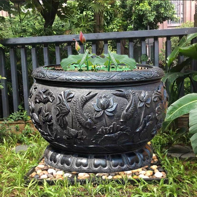 大理石石刻花盆水缸博鱼网页版