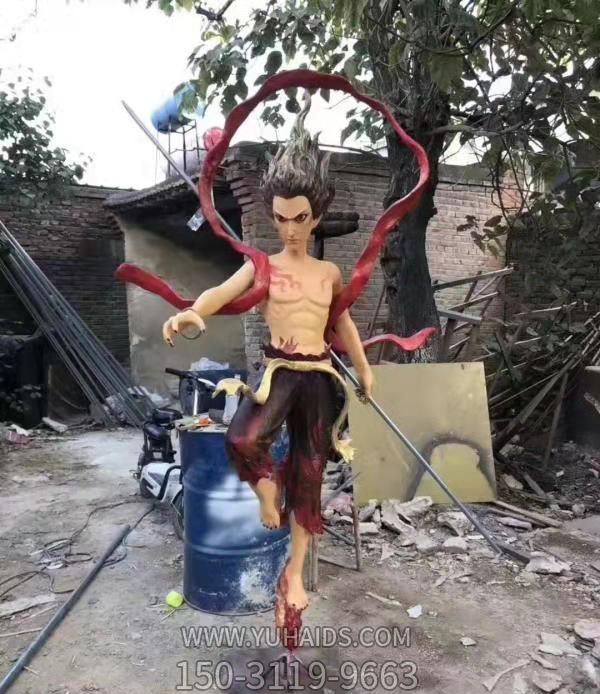 游乐园摆放玻璃钢仿真哪吒博鱼网页版