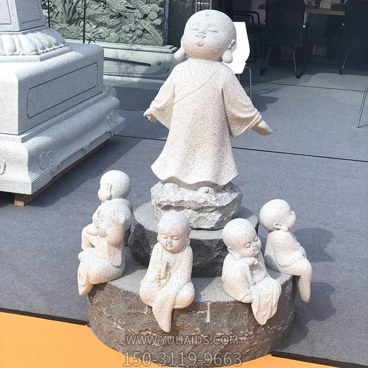 创意园林寺庙砂石大理石石雕小沙弥博鱼网页版