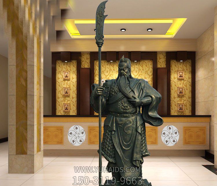 景区景点不锈钢仿铜关公博鱼网页版