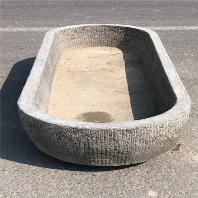 户外大型庭院仿古做旧老石槽摆件