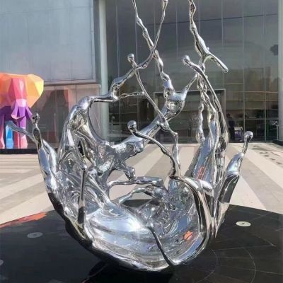 镜面不锈钢户外广场海浪浪花博鱼网页版