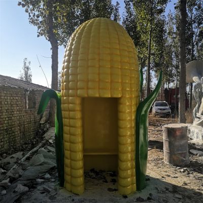 旅游景点摆放玻璃钢喷漆玉米休闲座椅