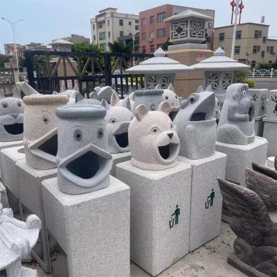 公园户外花岗岩浮雕卡通动物垃圾桶博鱼网页版