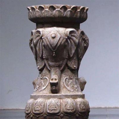 仿古做旧大理石石雕花架博鱼网页版
