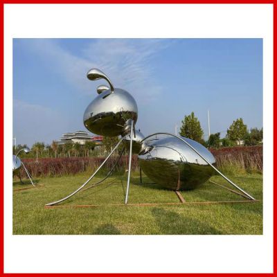 大型不锈钢镜面大型户外抽象蚂蚁博鱼网页版