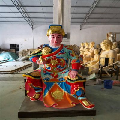 寺庙大型仿真人物景观玻璃钢彩绘马王爷博鱼网页版