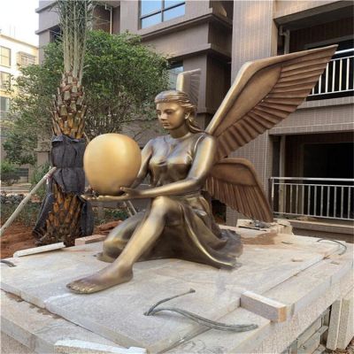 商业街广场玻璃钢仿铜户外景观人物博鱼网页版