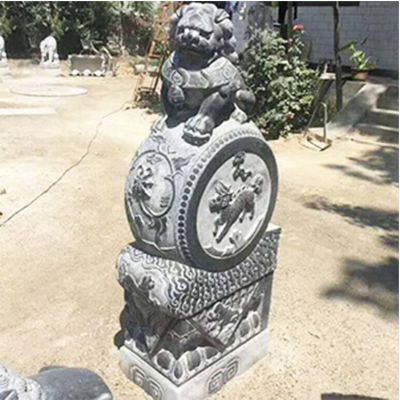 青石仿古大门门口镇宅狮子抱鼓石博鱼网页版