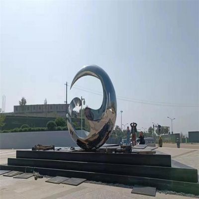 镜面广场大型镜面创意圆环博鱼网页版