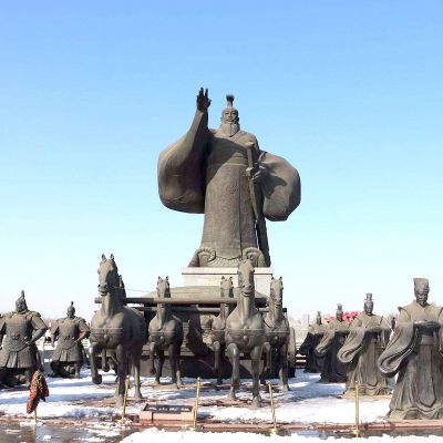景区园林汉武帝刘彻大型情景景观青石博鱼网页版