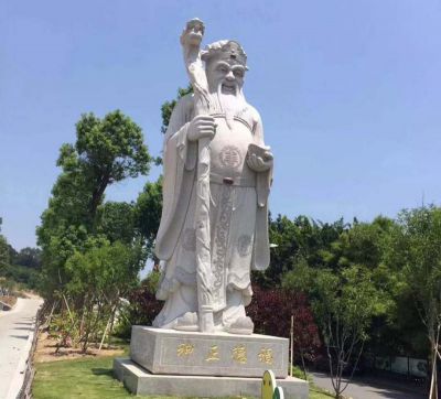 户外园林大型大理石福德正神土地公博鱼网页版