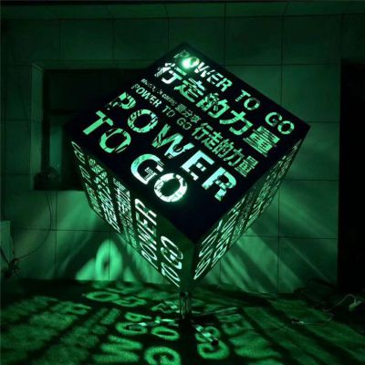 制作不锈钢广场地产售楼处景观装饰金属镂空发光魔方博鱼网页版
