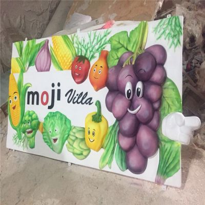 园林玻璃钢仿铜墙体彩绘博鱼网页版壁影墙画