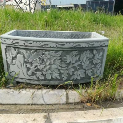 户外庭院石雕景观流水摆件 花岗岩石槽 博鱼网页版