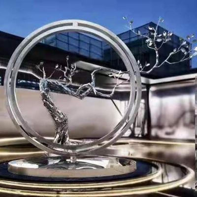 不锈钢几何户外园林树枝圆环博鱼网页版