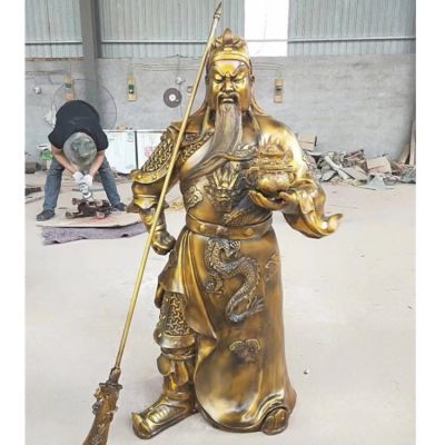 铜雕立式大型寺庙家居关公关羽博鱼网页版