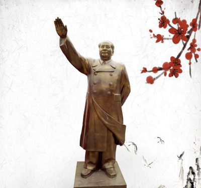 景区铜雕挥手的毛泽东博鱼网页版