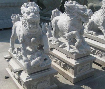 陵园寺庙门口大理石石雕麒麟博鱼网页版