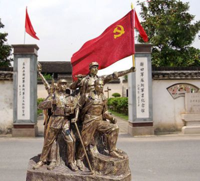 冲锋纪念人物铜雕八路博鱼网页版