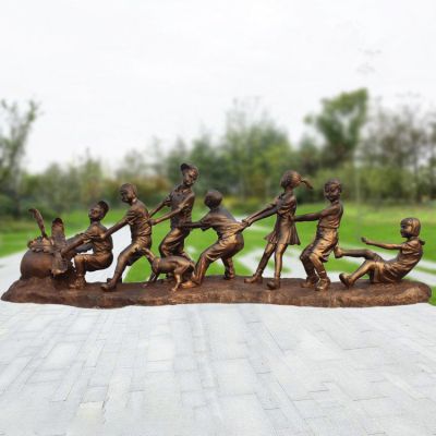 公园玻璃钢仿铜儿童玩耍主题博鱼网页版