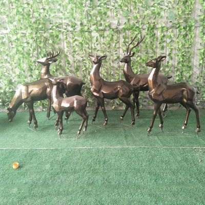 仿铜鹿，块面效果，可改色