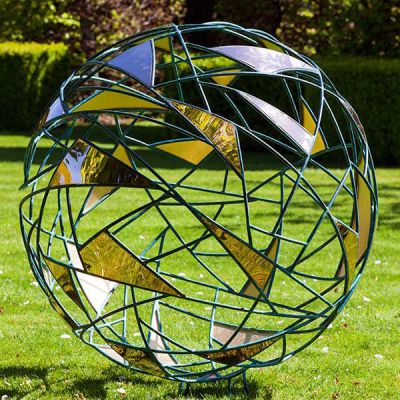 不锈钢创意几何镂空球园林草地装饰小品博鱼网页版