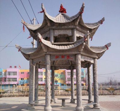 古建筑公园广场摆放青石凉亭博鱼网页版