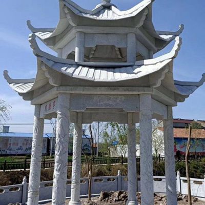 户外园林景观大理石石雕凉亭博鱼网页版