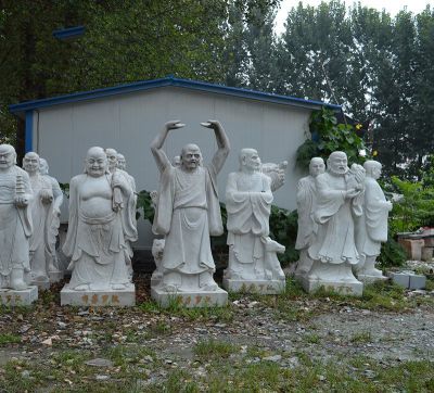 大理石石雕寺庙景观十八罗汉博鱼网页版