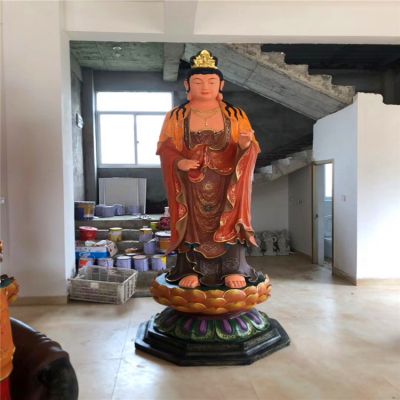 景区玻璃钢彩绘寺庙供奉佛像三圣博鱼网页版