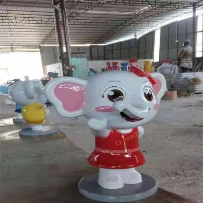 园林广场玻璃钢卡通户外园林景观大象博鱼网页版