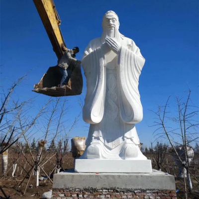 天然汉白玉雕刻孔子雕像学院广场景观博鱼网页版