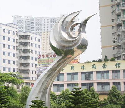 商业街大型不锈钢创意海浪浪花博鱼网页版