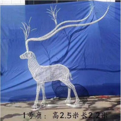 不锈钢镂空网格抽象梅花鹿博鱼网页版