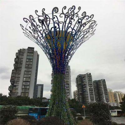 大型城市广场抽象不锈钢博鱼网页版 
