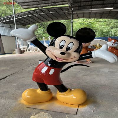 米老鼠玻璃钢卡通人物博鱼网页版，幼儿园游乐园动漫人物摆件