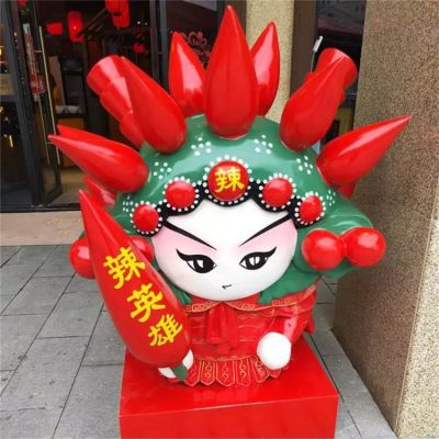 饭店美陈摆件戏曲人物摆件