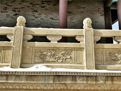 庭院仿古建筑花岗岩雕花栏杆扶手