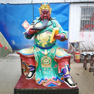 玻璃钢彩绘大型景观景区寺庙关公博鱼网页版