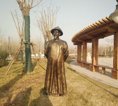 学院广场晚晴爱国英雄林则徐玻璃钢仿铜博鱼网页版